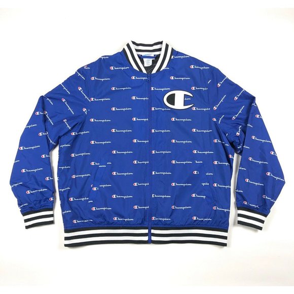 Champion Other - Champion All Over Print Spellout Baseball Jacket